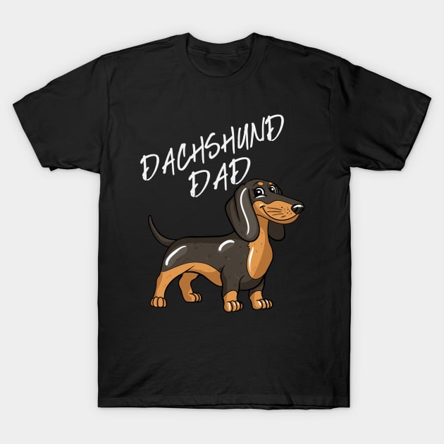 Dachshund Dad T-Shirt by LetsBeginDesigns